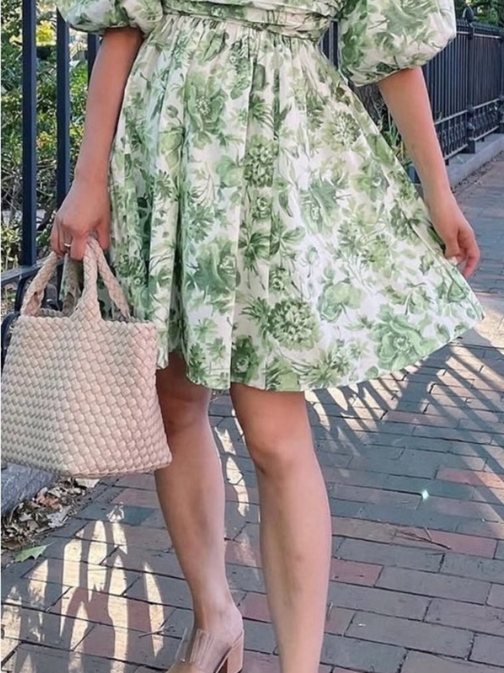Abercrombie & Fitch Green Floral Emerson Mini Dress